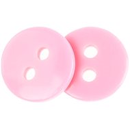 Bellatex Button 1 cm pink 2 holes 349889 set of 6 - Button