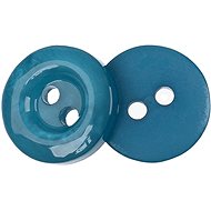 Bellatex Button 1 cm blue 2 holes 366285N set of 6 - Button