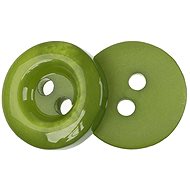 Bellatex Button 1 cm light green 2 holes 366285M set of 6 - Button
