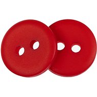 Bellatex Button 1,3 cm red 2 holes 401328 set of 6 - Button