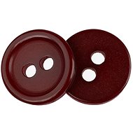 Bellatex Button 1 cm dark terra 2 holes 401307 set of 6 - Button