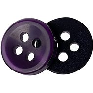 Bellatex Button 1 cm purple 4 holes 401308A set of 6 - Button