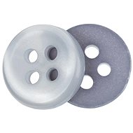 Bellatex Button 1 cm grey 4 holes 401308B set of 6 - Button