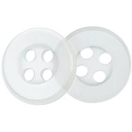 Bellatex Button 1 cm transparent 4 holes 401292 set of 6 - Gomb