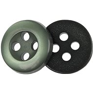 Bellatex Button 1 cm dark green 4 holes 366285S set of 6 - Button