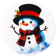 BELLATEX Button 3,5 cm snowman - 401681 - set of 3 - Button
