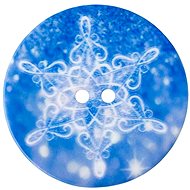BELLATEX Button 3,5 cm snowflake 401679 - set of 3 - Button