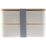 KOALA Double lunch box with bamboo lid light grey 1600 ml - Lunch Box