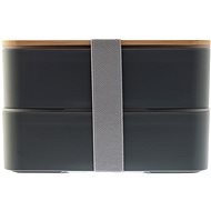 KOALA Double lunch box with bamboo lid dark grey 1600 ml - Lunch Box