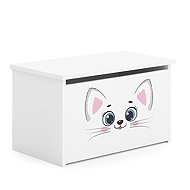 Kobi Daria toy chest 42 × 40 × 73 cm, white, Cat - Chest