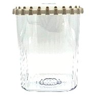 Kochblume Square ‘1-Click’ Container (variation) – grey, 1 l - Storage Jar