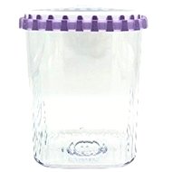 Kochblume Square ‘1-click’ container (variation), lavender, 1 l - Storage Jar