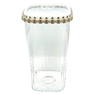 Kochblume Square ‘1-click’ container (variation) – grey, 1.5 l - Storage Jar