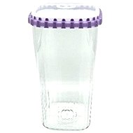 Kochblume Square ‘1-click’ container (variation), lavender, 1.5 l - Storage Jar