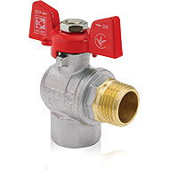 KOER Ball Valve Butterfly, Angle, Red, KR.208 1/2" FM - Valve