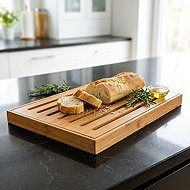 Bread cutting board with tray 37 × 23 cm Kinghoff Kh-1217 - Cutting Board