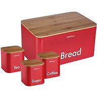 Steel bread basket + 3 containers Kinghoff Kh-1085 - Breadbox