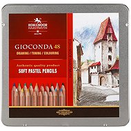 KOH-I-NOOR GIOCONDA 8829/48 staubige Bleistiftkreiden in Lack in Dose 48 Stück - Trockenpastelle