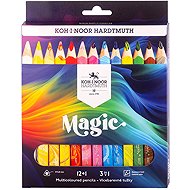 Koh-i-noor Magic 3408/12+1 Triangular Crayons TR 11, 100% wood 12+1 pcs - Coloured Pencils