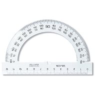 Koh-i-noor Protractor 180/125 solid plastic clear - Protractor