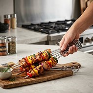 KOLIMAX Set of Barbecue Skewers 20cm, 6 piece - Grill Skewer