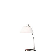 Kolarz TL MALMÖ, Nickel, gebürstet / Weiss, 1 flg., E27, 60 W, IP20, D 24 cm, H 50 cm, 0051.71.6 - Table Lamp