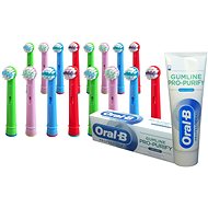 KOMA Set of 16 Spare Heads NK06 for Braun Oral-B KIDS Brushes + GIFT ORAL-B toothpaste - Toothbrush Replacement Head