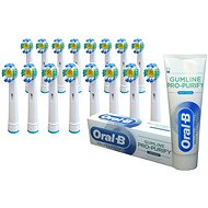 KOMA Set of 16 Spare Heads NK07 for Braun Oral-B 3D WHITE Brushes + GIFT ORAL-B Toothpaste - Toothbrush Replacement Head