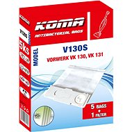 KOMA V130S - Vacuum Cleaner Bags for Vorwerk V 130, Textile, 5 pcs - Vacuum Cleaner Bags