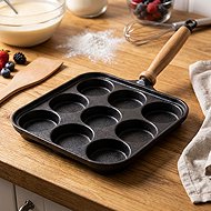 Komex Pancake pan with wooden handle, non-stick surface - Pancake Pan
