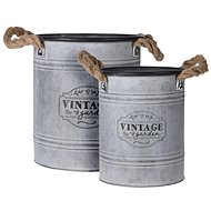 KOOPMAN Sada květináčů VINTAGE - 2ks - Flower Pot