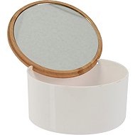 Koopman Round organizer with mirror 13x13x7 cm - Makeup Organiser