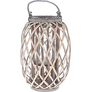 Koopman Lantern split willow diameter 26 cm, height 40 cm, grey - Lantern