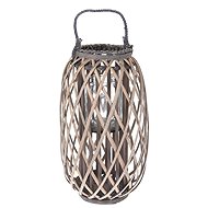 Koopman Lantern split willow diameter 28 cm, height 50 cm, black - Lantern