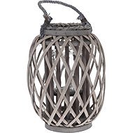 Koopman Lantern Willow, diameter 23 cm, height 30 cm, grey - Lantern