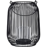 Koopmann Wire metal lamp with handle, 15 × 21 cm, black - Lantern