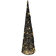 Koopman LED Metal Cone with Timer 16 × 60cm, Black - Christmas Lights