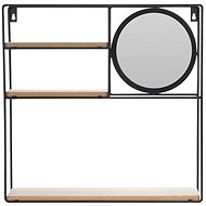 Koopman Metal wall hanger with mirror - Shelf