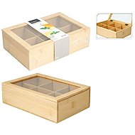 Koopman Wooden 6x box for tea bags - Tea Storage Box