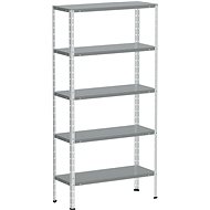 Kovona metal shelf, 175 × 70 × 30 cm, 5 shelves, white - Shelving Unit