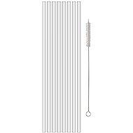 Koziol Set of 8 straws 270 mm with brush Cheers Straws crystal clear - Straw