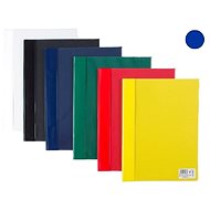 CARDBOARD P+P plastic, with pocket on the front side, A4, blue - packing 5 pcs - Document Folder