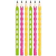 KEYROAD Neon JUMBO HB, Triangular - Pack of 6 - Pencil