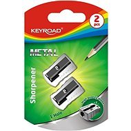 KEYROAD Metal, Silver - Pack of 2 - Pencil Sharpener