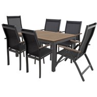 DOPPLER Sofa set EXPERTWOOD Plus, 4+2+1, aluminium, anthracite - Garden Furniture