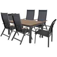 DOPPLER Sofa set EXPERTWOOD Plus, 4+2+1, aluminium - Garden Furniture