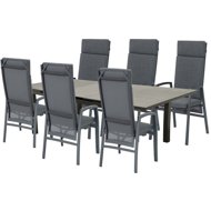 DOPPLER Sofa FIRENZE ARCTIC, 6+1, aluminium - Garden Furniture