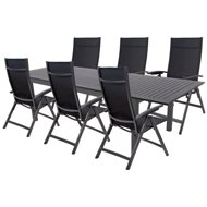 DOPPLER Sofa set EXPERTAVANTAGE, 6+1, aluminium, anthracite - Garden Furniture