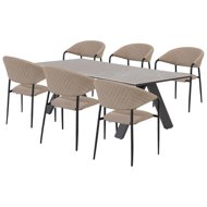DOPPLER Garden set NOVA MELIA luxury, 6+1, mocca - Garden Furniture
