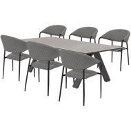DOPPLER Garden set NOVA MELIA luxury, 6+1, grey - Garden Furniture